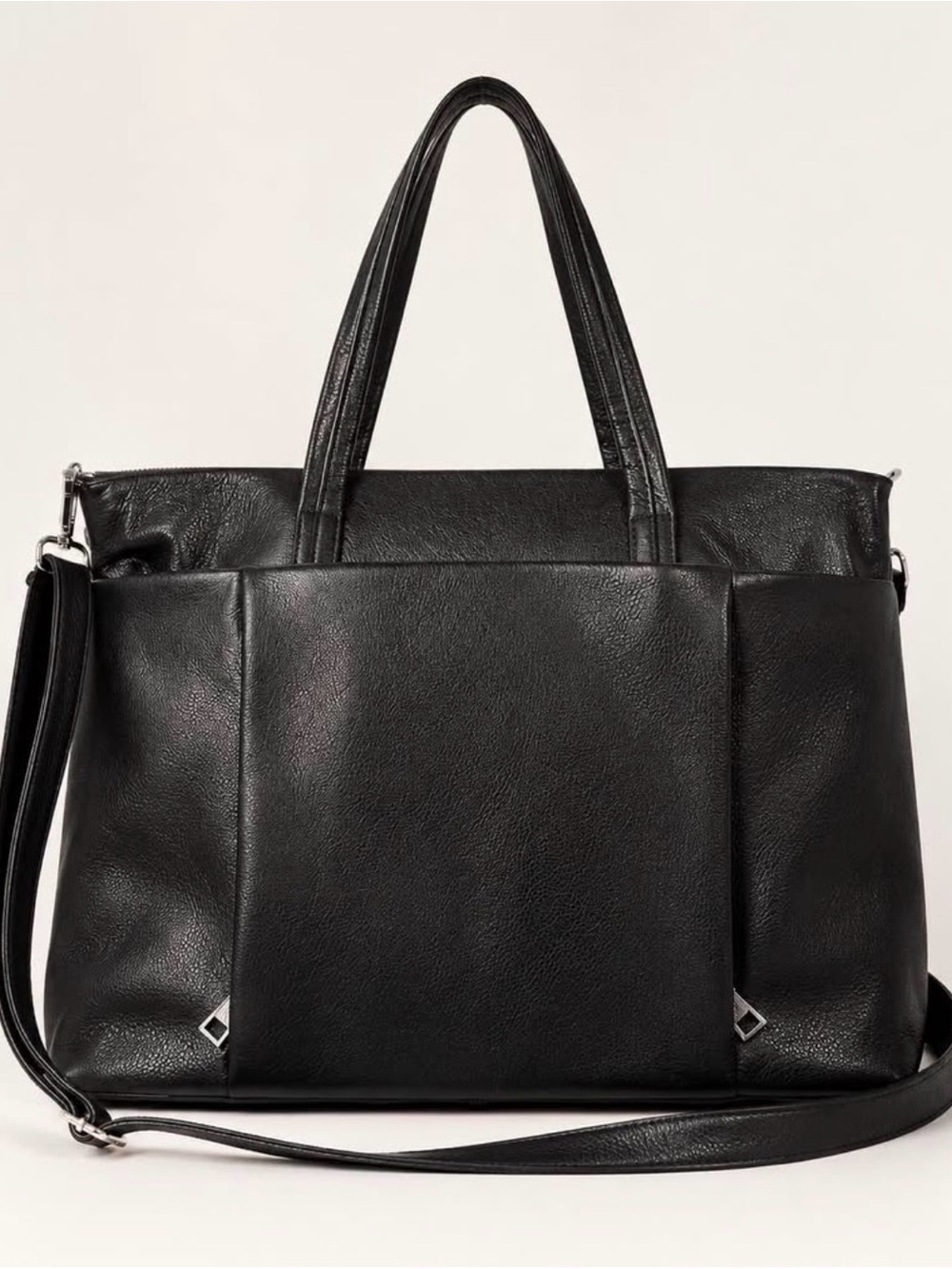 NEW Genuine Leather Large Tote Bag – 8 Zippered Compartments